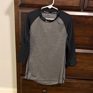 Nike Black and Gray Raglan Shirt